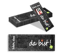 Schön Das Du Da Bist, 10 Stück Filztaschen für Gastgeschenke Hochwertige Geschenkverpackung für Hochzeit, Geburtstag, Taufen und Weihnachten, Größe 14 x 5 cm