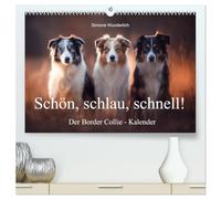 Schön, schlau, schnell! - Der Border Collie - Kalender (hochwertiger Premium Wandkalender 2026 DIN A2 quer), Kunstdruck in Hochglanz: Border Collies: Geniale Pfoten und kluge Köpfe!