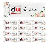 Schöne Das Du Da Bist - 12 bolsas de fieltro para regalos de boda, consagración juvenil y confirmación, elegante embalaje con texto en alemán "Schön Das Du Da Bist Print"