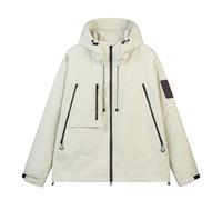 Schöne Jacken Herren Charge Jacket Herren 2024 Frühjahr Neuer Trend Funktionaler Stil DREI-Beweis-Technologie Charge Jacket Schwarzer Stoff Mantel Herren (White, XXXL)