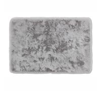 Schöner Wohnen Collection Alfombra de baño 40 x 60 cm - Muy mullida Alfombra de baño Plata - Lavable y Antideslizante