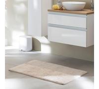 Schöner Wohnen Collection Alfombra de baño 40 x 60 cm - Reversible - Lavable - 100% algodón - Unicolor - Beige