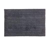 Schöner Wohnen Collection Alfombra de baño 60 x 90 cm - Reversible - Alfombra de baño Lavable Antracita - Rayas - 100% algodón