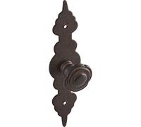 SCHÖRGHOFER & FREHE Pomo para armario con placa oxidada, 28 x 120 mm, diseño de cuadros envejecidos, hierro envejecido