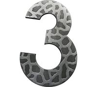 'Schössmetall Espátula Número de Casa "0, hierro forjado, Antiguo, altura: 120 mm, 1 pieza, Negro Galvanizado, 2903000, 2903030