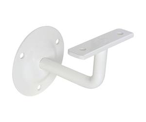 SCHÖSSWENDER 4.09.0130 SCHÖSSMETALL - Pasamanos redondo (distancia a la pared: 80 mm, revestimiento blanco), color blanco