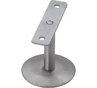 SCHÖSSWENDER Pasamanos plano, rosetas de 60 mm de diámetro, distancia a la pared 58 mm, acero inoxidable