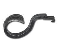 SCHÖSSWENDER Pieza decorativa para barra de cortina rústica - pieza decorativa utilizable a izquierda y derecha longitud 125 mm, hierro forjado negro