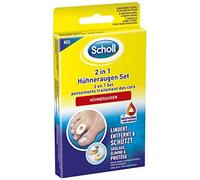 Scholl - Ojos de gallina 2 en 1 (con 6 parches de protección contra la presión)