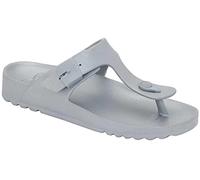 Scholl Bahia Flip-Flop, Sandal Mujer, Plateado, 42 EU