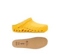 Scholl Clog Evo Amarillo + Plantillas Antiestáticas Scholl con Memory Cushion para Clog Evo - Amarillo/Marrón