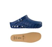 Scholl Clog EVO Azul + Plantillas Antiestáticas Memory Cushion para Clog EVO - Azul/Marrón
