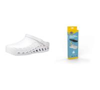 Scholl Clog EVO Blanco + Plantillas Pro Antiestáticas Memory Cushion para Clog EVO - Blanco/Negro