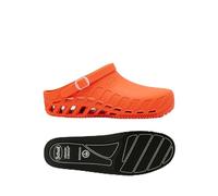 Scholl Clog Evo Naranja + Plantillas PRO Antiestáticas Scholl con Memory Cushion para Clog Evo - Naranja/Negro