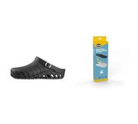 Scholl Clog EVO Negro + Plantillas Pro Antiestáticas Memory Cushion para Clog EVO - Negro/Negro