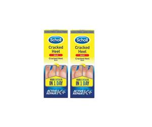 Scholl - Cracked heel repair cream clinically proven fast active skin repair cream 2x60ml bottles