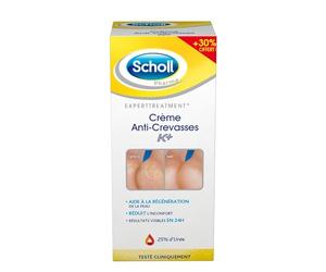 Scholl - Crema reconstituyente para talones agrietados, reparador activo K+ (120 ml)