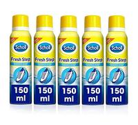 Scholl Desodorante calzado Fresh Step Antitranspirante - Elimina el Olor - Spray 150 ml x 5 unidades
