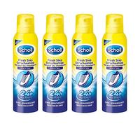 Scholl - Desodorante para zapatos (4 unidades, 24 h contra olores, para zapatos frescos durante todo el día)
