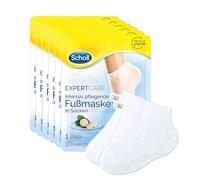 Scholl EC - Mascarilla nutritiva intensiva para pies, aceite de macadamia, cuidado hidratante, 6 x 1 par de calcetines desechables.