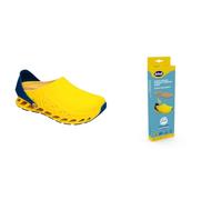 Scholl Evoflex Amarillo + Plantillas Antiestáticas Memory Cushion para Evoflex - Amarillo/Marrón