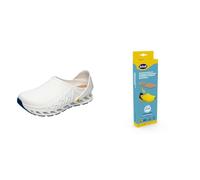 Scholl Evoflex Blanco + Plantillas Antiestáticas Memory Cushion para Evoflex - Blanco/Marrón