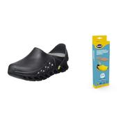 Scholl Evoflex Negro + Plantillas Pro Antiestáticas Memory Cushion para Evoflex - Negro/Negro