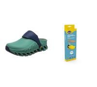 Scholl Evoflex Verde + Plantillas Antiestáticas Scholl con Memory Cushion para Evoflex - Verde/Marrón
