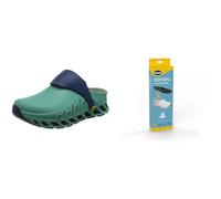 Scholl Evoflex Verde + Plantillas Pro Antiestáticas Memory Cushion para Evoflex - Verde/Negro