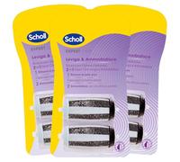 Scholl Expert Care - Recarga 2 en 1 para rodillo de pedicura electrónico, doble acción, cabezales intercambiables para piel seca o húmeda, talones agrietados - 3 paquetes de 2 cabezales