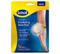 Scholl ExpertCare - Mascarilla exfoliante para talones visiblemente más suaves y lisos, clínicamente probada, 1 par