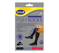 Scholl Flight Socks - Calcetines de compresión, talla 6.5-9, color negro