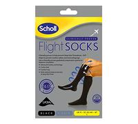 Scholl Flight Socks - Calcetines de compresión, talla 9.5-12, color negro