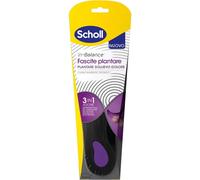 Scholl In-Balance - Plantilla para aliviar el dolor de fascitis plantar, plantillas con arco plantar reforzado y soporte en el talón para aliviar el dolor, talla L (42,5-45), 1 par, hombre y mujer
