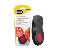 Scholl In-Balance - Plantilla de alivio del dolor de rodilla a talón, plantillas con gel amortiguador de doble capa con soporte flexible, talla S (37-39,5), 1 par