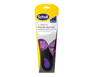Scholl In-Balance - Plantilla para aliviar el dolor de fascitis plantar, plantillas con arco plantar reforzado y soporte en el talón para aliviar el dolor, talla L (42,5-45), 1 par, hombre y mujer