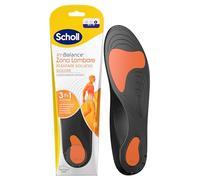 Scholl In-Balance - Plantilla para alivio del dolor lumbar, zona lumbar, con gel amortiguador de doble capa con soporte flexible para la zona lumbar, talla L (42,5-45), 1 par