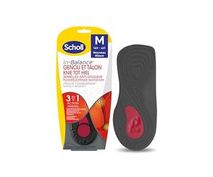 Scholl In-Balance - Suela antidolor, rodilla talón 1 par - Talla S - 37-39,5