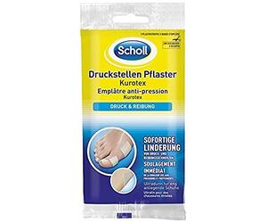 Scholl Kurotex - Lote de 5 parches para puntos de presión, para proteger contra la fricción y aliviar el dolor al instante, extrafinas, para talones y dedos de los pies, impermeables, embalaje