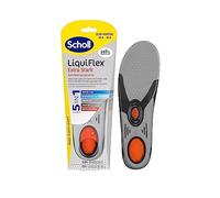 Scholl LiquiFlex Comfort Plantillas Extra Apoyo - Talla S, Mejor Absorción de Golpes en el Talón, Inhibidor de Olores, Hecho de Espuma Viscoelástica con Tecnología LiquiFlex, para Zapatos de Trabajo,