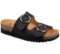 Scholl Malibu' 2 Straps, Sandalia Mujer, Negro, 38 EU