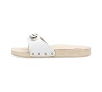 Scholl Mujer PESCURA Flat Sandale, 40 EU, blanco, 40 EU