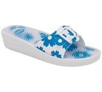 Scholl New Massage , Sandal Mujer, Blanco/Azul, 40 EU