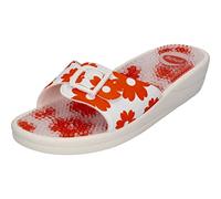 Scholl New Massage , Sandal Mujer, Blanco/Naranja, 40 EU