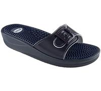 Scholl New Massage - Zapatillas de Mujer Cómodas con Plantilla de Masaje y Correa Ajustable - Resistente al Agua, Adecuado para El Hogar, Mar, Piscina, Gimnasio