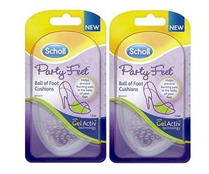 Scholl Party Feet - Almohadillas metatarsianas, 2 paquetes