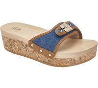 Scholl Pescura Wedge Reese, Sandalia Mujer, Denim Coñac, 39 EU