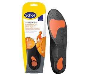 Scholl - Suela ortopédica antidolor de espalda baja - Probado clínicamente - 1 par - Talla S - 37-39,5