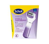 Scholl Velvet 2 en 1 alisa y suaviza, sistema de pedicura electrónico para alisar los pies, cabezales intercambiables de doble acción, elimina y suaviza la piel con callos y talones agrietados