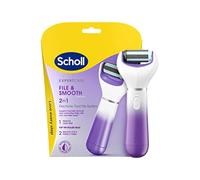 Scholl Velvet Smooth 2 en 1 Lima de pie eléctrica y suave, para piel dura y eliminación de callos